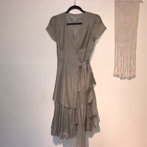 Morgane Le Fay silk wrap dress
